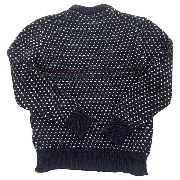 Vintage 80s OP Ocean Pacific Wool Blend Sweater Navy Blue - Picture 2 of 4